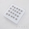 MULTI CZ FLOWER PIN 316L SURGICAL STEEL NOSE RING BOX